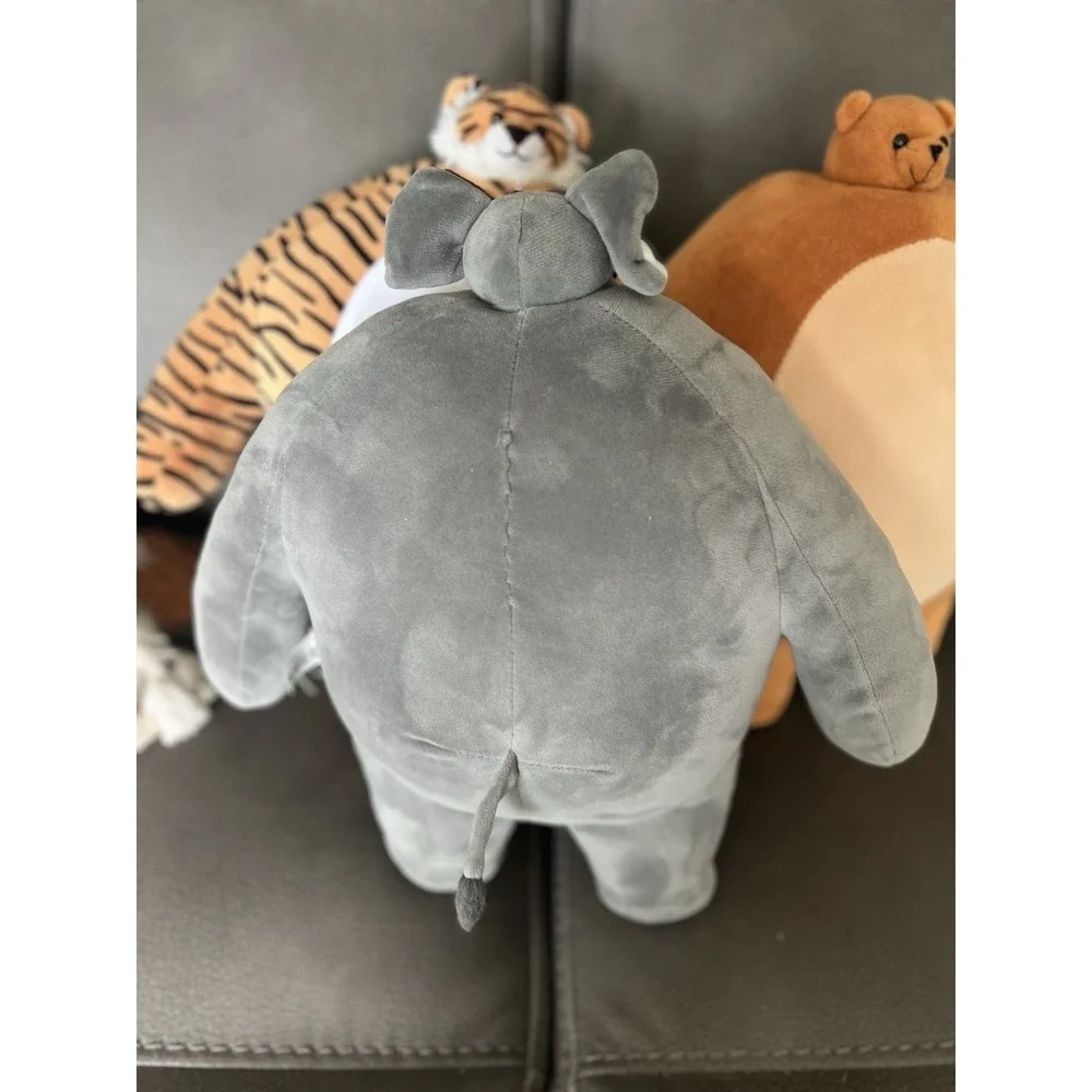 Go! Mini Head Animal Plush's‎ Elephant Tiger And A Bear Lot Of 3